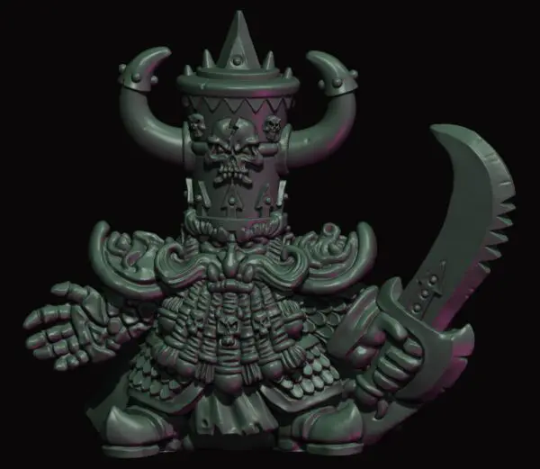Evil Dwarf Lord Herzuull — tabletop miniature by Yellow Imp Miniatures