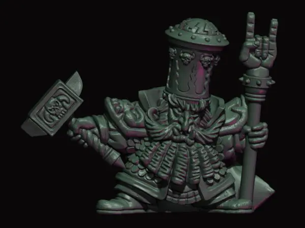 Evil Dwarf High Priest — tabletop miniature by Yellow Imp Miniatures