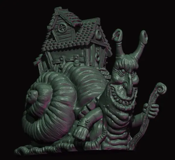 Slug Wizard — tabletop miniature by Yellow Imp Miniatures