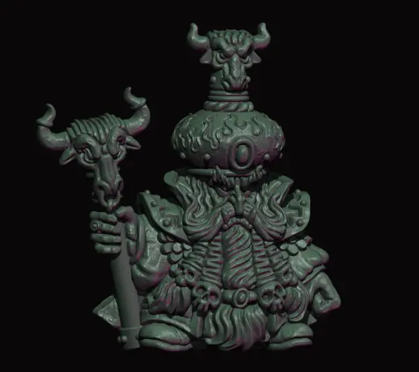 Evil Dwarf Sorcerer — tabletop miniature by Yellow Imp Miniatures