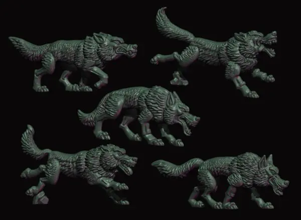 Eastern Goblins Wolf Pack — tabletop miniature by Yellow Imp Miniatures