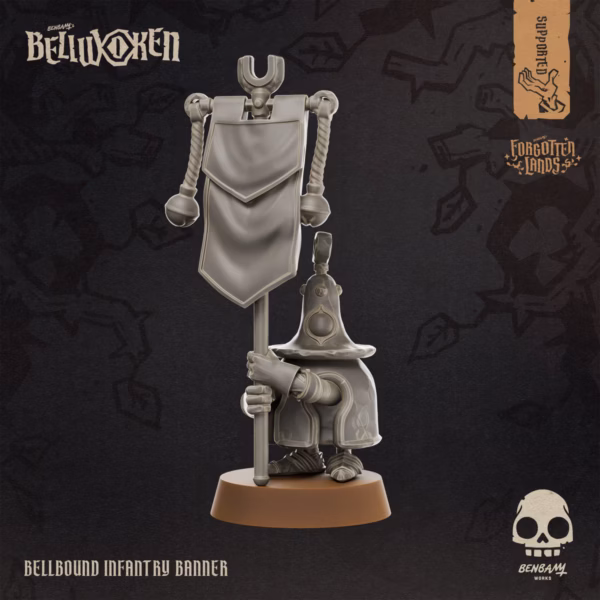 Bellbound Infantry Banner — tabletop miniature by Yellow Imp Miniatures
