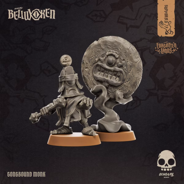 Gongbound Monk — tabletop miniature by Yellow Imp Miniatures